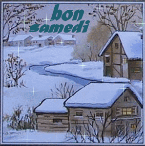 Gif animé Bon samedi neige